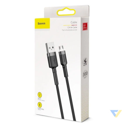 Baseus Cafule Cable USB For Micro 2A 3m Gray + Black USB to Micro USB