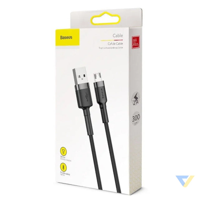 Baseus Cafule Cable USB For Micro 2A 3m Gray + Black USB to Micro USB