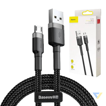 Baseus Cafule Cable USB For Micro 2A 3m Gray + Black USB to Micro USB