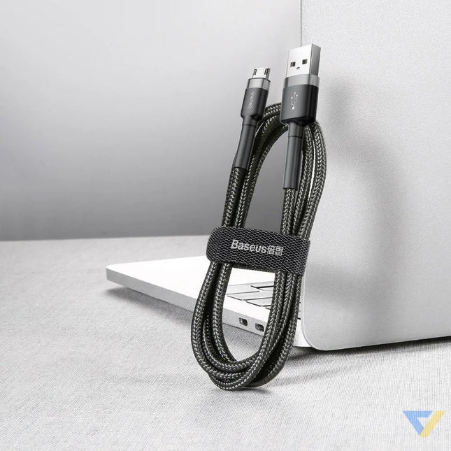 Baseus Cafule Cable USB For Micro 2A 3m Gray + Black USB to Micro USB