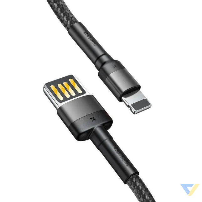 Baseus Cafule Double sided USB Lightning Cable 1.5A 2m (Gray + Black) USB to Lightning