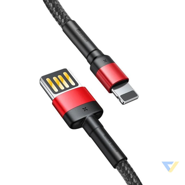 Baseus Cafule Double sided USB Lightning Cable 2,4A 1m (Black + Red) USB to Lightning