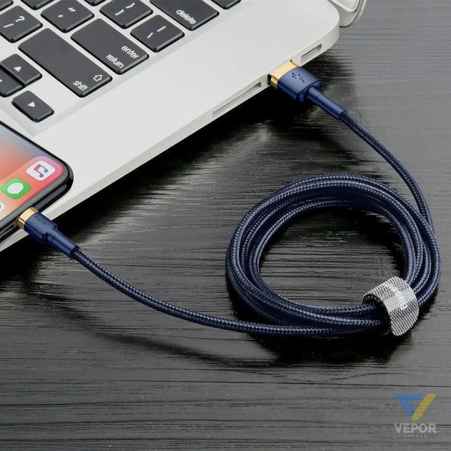 Baseus Cafule Lightning cable 1.5A 2m (Gold + Dark blue) USB to Lightning