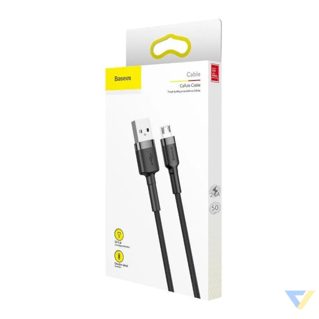 Baseus Cafule Micro USB cable 2.4A 0,5m (gray + black) USB to Micro USB