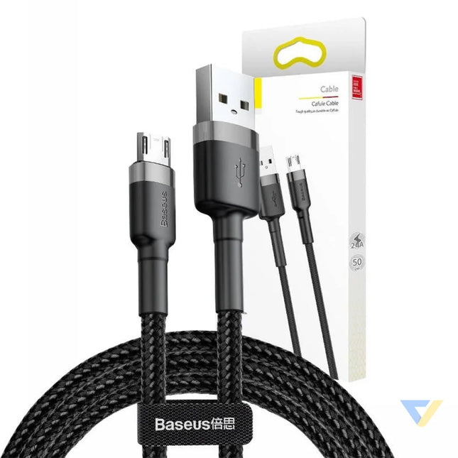 Baseus Cafule Micro USB cable 2.4A 1m (Gray + Black) USB to Micro USB
