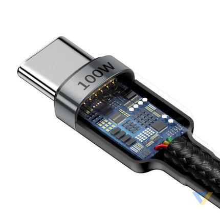 Baseus Cafule PD2.0 100W flash charging USB For Type C cable (20V 5A)2m Gray + Black USB C to USB C