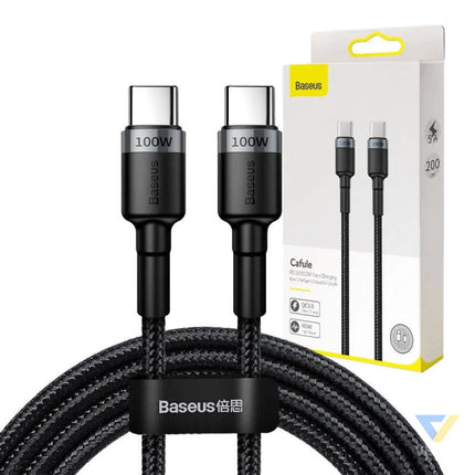 Baseus Cafule PD2.0 100W flash charging USB For Type C cable (20V 5A)2m Gray + Black USB C to USB C