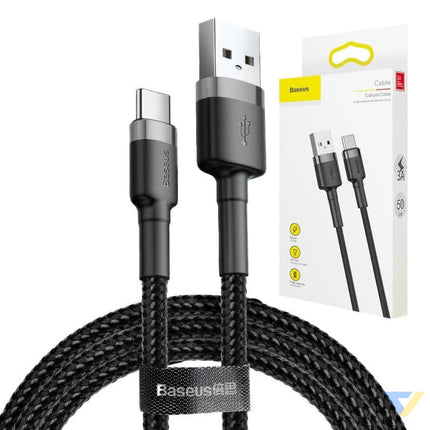 Baseus Cafule USB C cable 2A 3m (Black + Gray) USB to USB C