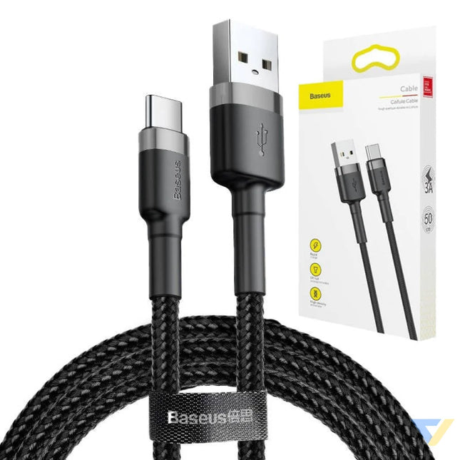 Baseus Cafule USB C cable 2A 3m (Black + Gray) USB to USB C