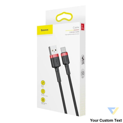 Baseus Cafule USB C cable 2A 3m (Black + Red) USB to USB C