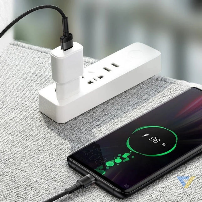 Baseus Cafule USB C Cable Huawei SuperCharge QC 3.0 5A 1m (Black + Gray) USB to USB C