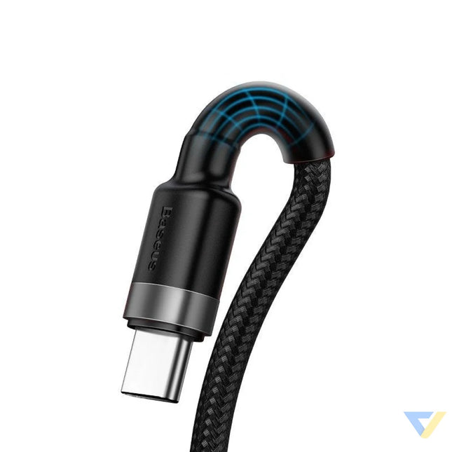 Baseus Cafule USB C Cable Huawei SuperCharge QC 3.0 5A 1m (Black + Gray) USB to USB C