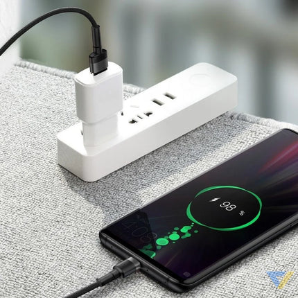Baseus Cafule USB C Cable Huawei SuperCharge QC 3.0 5A 1m (Black + Gray) USB to USB C
