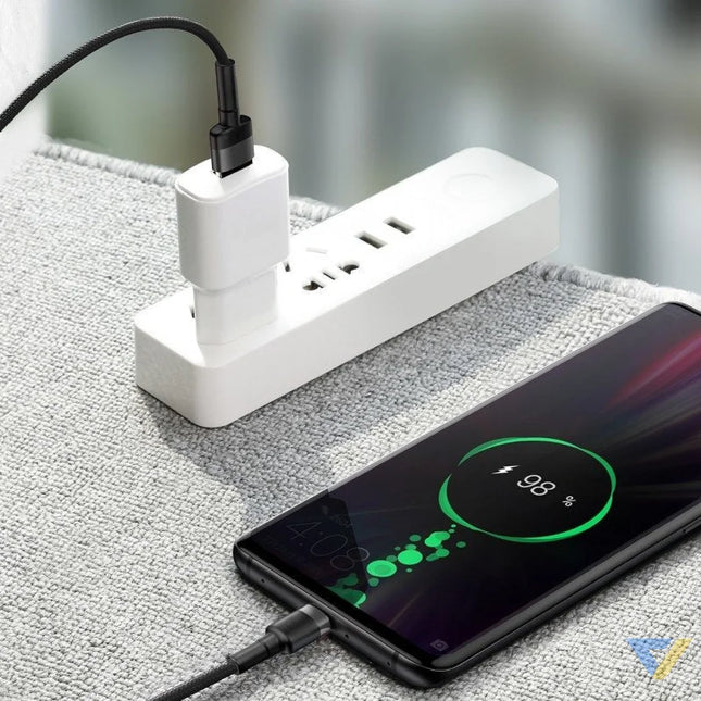 Baseus Cafule USB C Cable Huawei SuperCharge QC 3.0 5A 1m (Black + Gray) USB to USB C