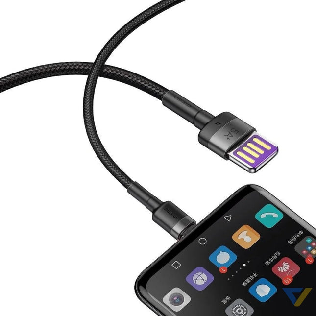 Baseus Cafule USB C Cable Huawei SuperCharge QC 3.0 5A 1m (Black + Gray) USB to USB C