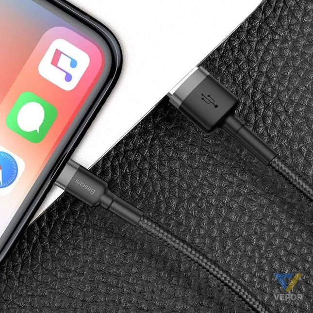 Baseus Cafule USB Lightning Cable 2.4A 0.5m (Gray + Black) USB to Lightning