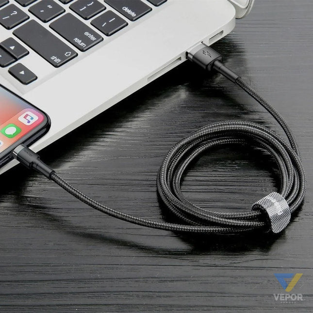 Baseus Cafule USB Lightning Cable 2.4A 0.5m (Gray + Black) USB to Lightning