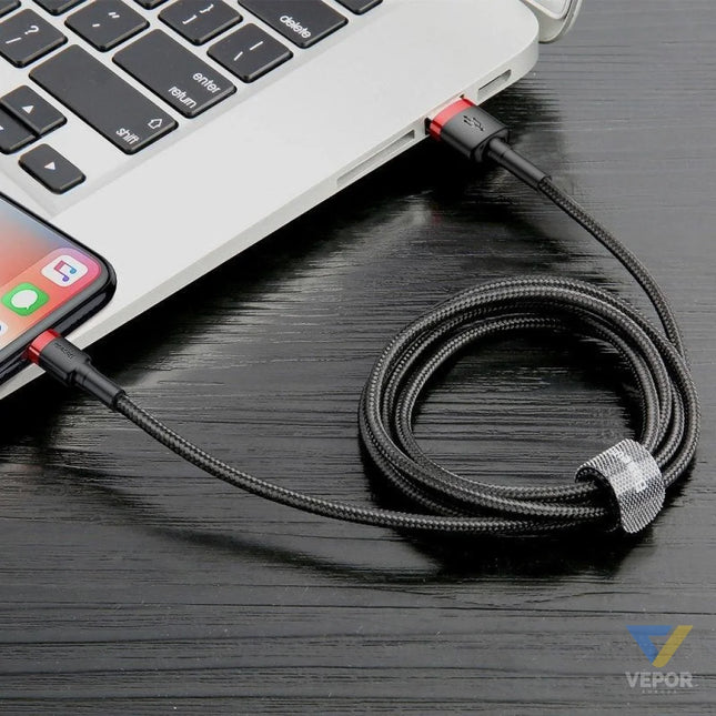 Baseus Cafule USB Lightning Cable 2,4A 0,5m (Red + Black) USB to Lightning