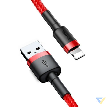 Baseus Cafule USB Lightning cable 2.4A 1m (black + red) USB to Lightning