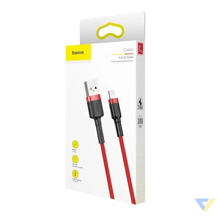 Baseus Cafule USB Lightning cable 2.4A 1m (black + red) USB to Lightning