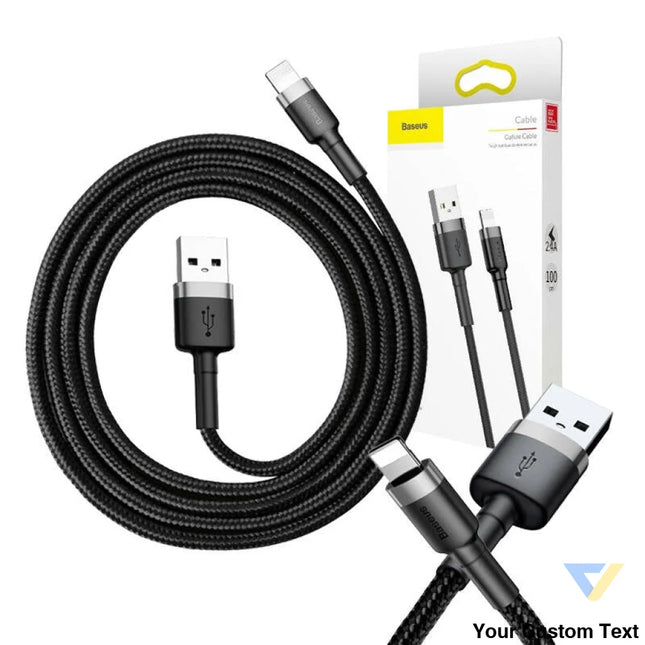Baseus Cafule USB Lightning Cable 2,4A 1m (Gray + Black) USB to Lightning