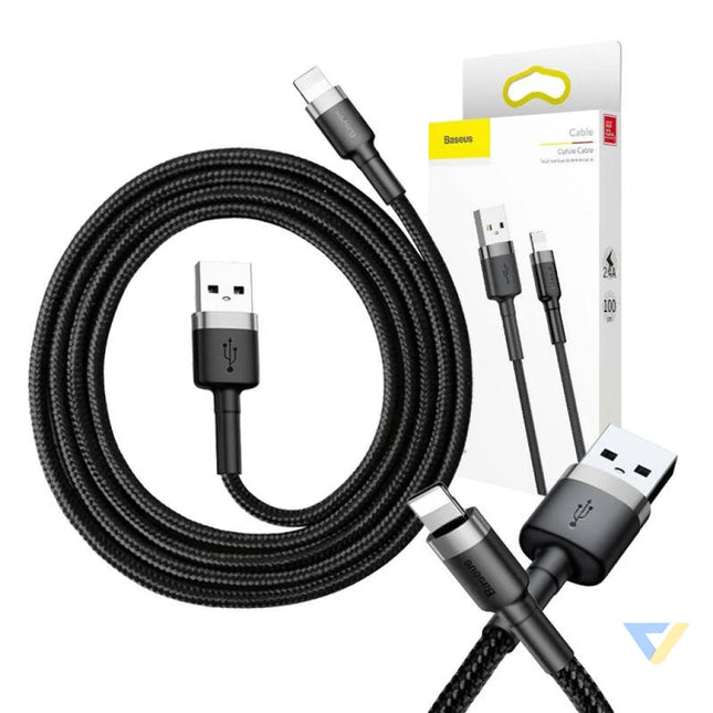Baseus Cafule USB Lightning Cable 2,4A 1m (Gray + Black) USB to Lightning