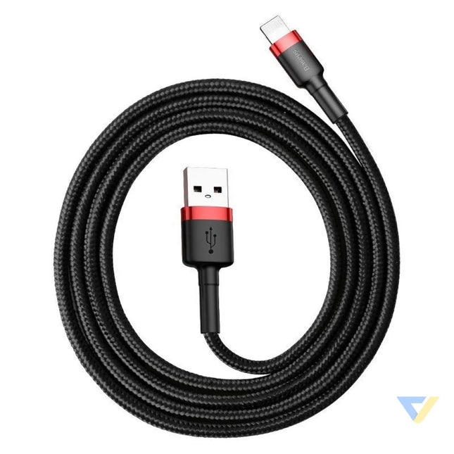 Baseus Cafule USB Lightning Cable 2.4A 1m (Red + Black) USB to Lightning