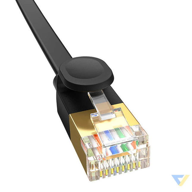 Baseus Cat 7 UTP Ethernet RJ45 Cable Flat 2 m black Network cables