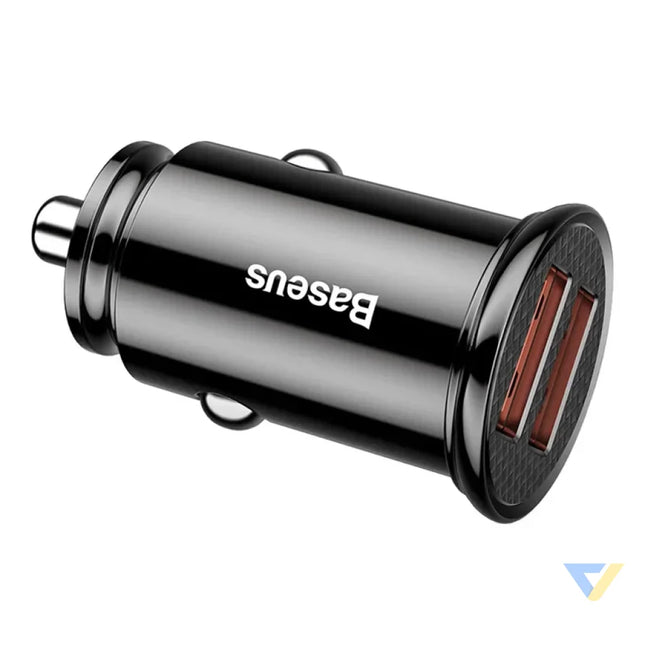 Baseus Circular 2xUSB QC3.0 5A 30W car charger (black) Car chargers