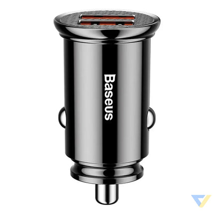 Baseus Circular 2xUSB QC3.0 5A 30W car charger (black) Car chargers