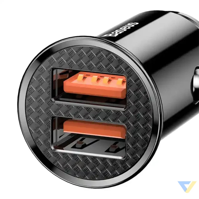 Baseus Circular 2xUSB QC3.0 5A 30W car charger (black) Car chargers