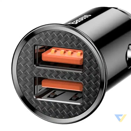 Baseus Circular 2xUSB QC3.0 5A 30W car charger (black) Car chargers