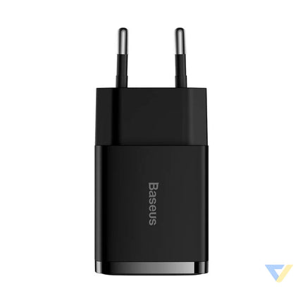 Baseus Compact Quick Charger 2x USB 10.5W (black) mains chargers