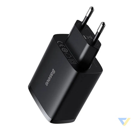 Baseus Compact Quick Charger 3x USB 17W (Black) mains chargers