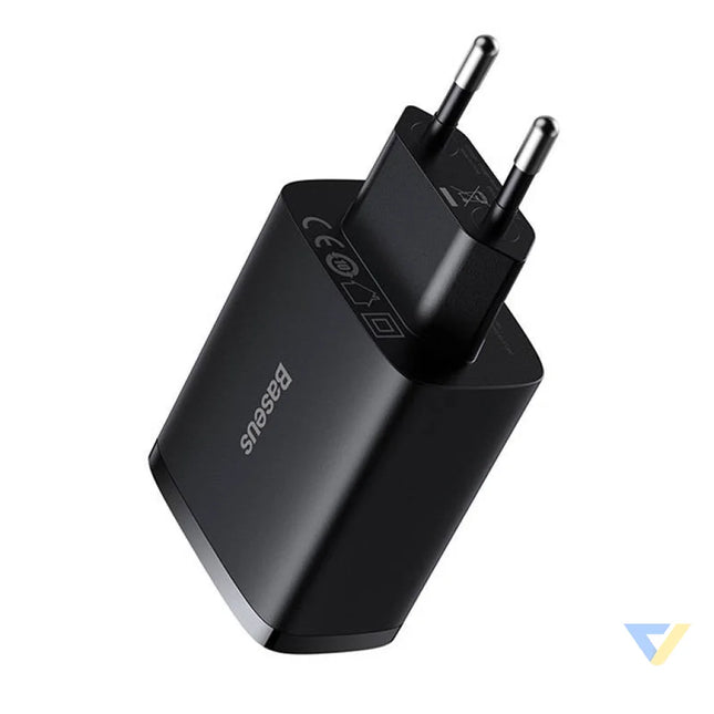 Baseus Compact Quick Charger 3x USB 17W (Black) mains chargers
