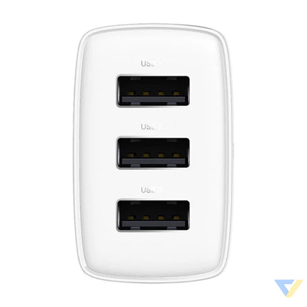Baseus Compact Quick Charger 3x USB 17W (White) mains chargers