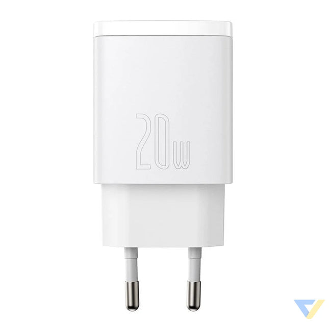 Baseus Compact Quick Charger USB USB C 20W (white) mains chargers