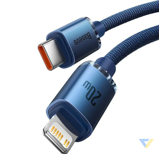 Baseus Crystal cable USB C to Lightning 20W 1.2m (blue) USB C to Lightning