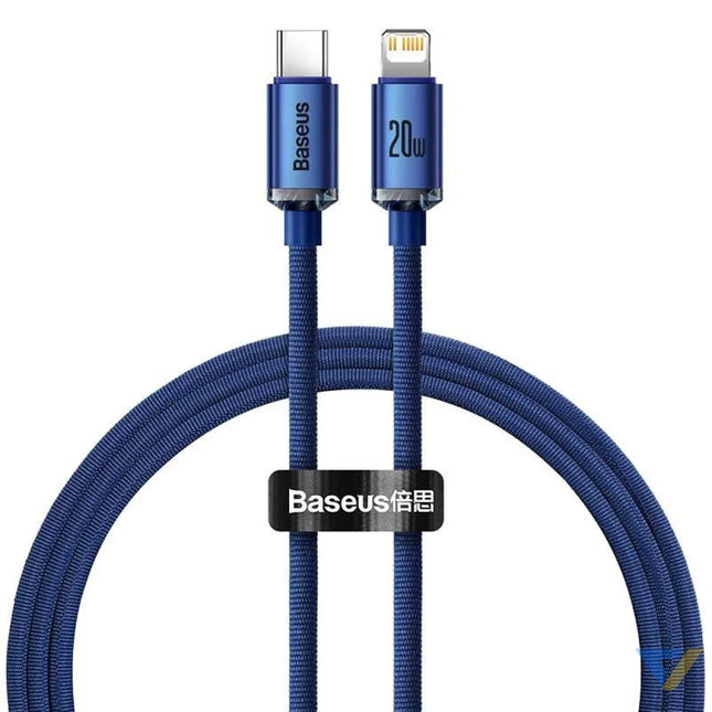 Baseus Crystal cable USB C to Lightning 20W 1.2m (blue) USB C to Lightning