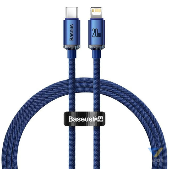 Baseus Crystal cable USB C to Lightning 20W 1.2m (blue) USB C to Lightning