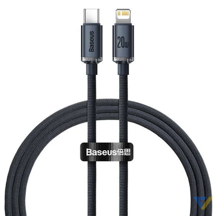 Baseus Crystal cable USB C to Lightning 20W PD 1.2m (black) USB C to Lightning