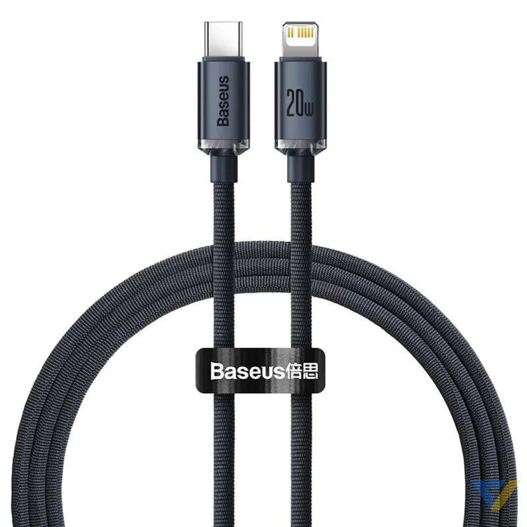 Baseus Crystal cable USB C to Lightning 20W PD 1.2m (black) USB C to Lightning