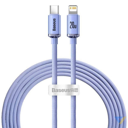Baseus Crystal cable USB C to Lightning 20W PD 2m (violet) USB C to Lightning
