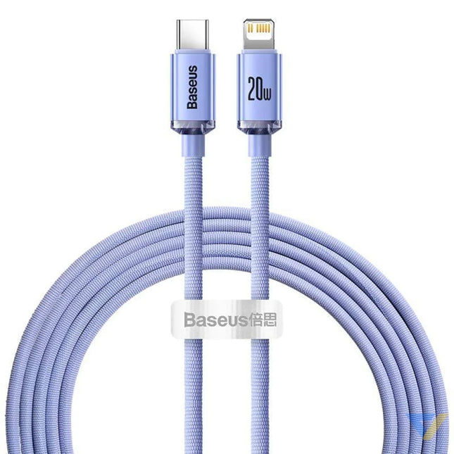 Baseus Crystal cable USB C to Lightning 20W PD 2m (violet) USB C to Lightning