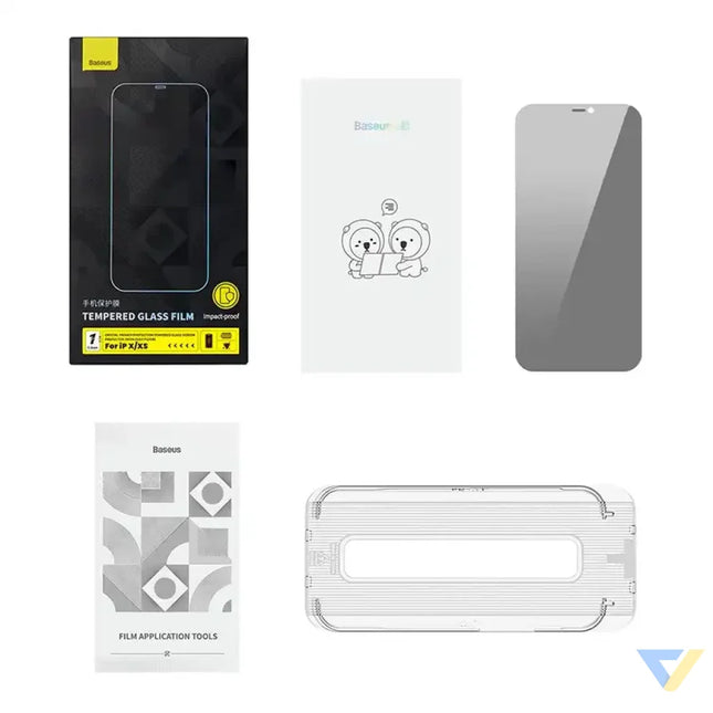 Baseus Crystal Privacy Protection Tempered Glass 0.3mm for iPhone X/XS For smartphones