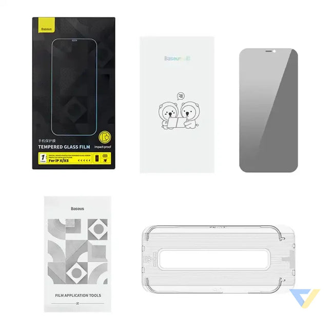 Baseus Crystal Privacy Protection Tempered Glass 0.3mm for iPhone X/XS For smartphones