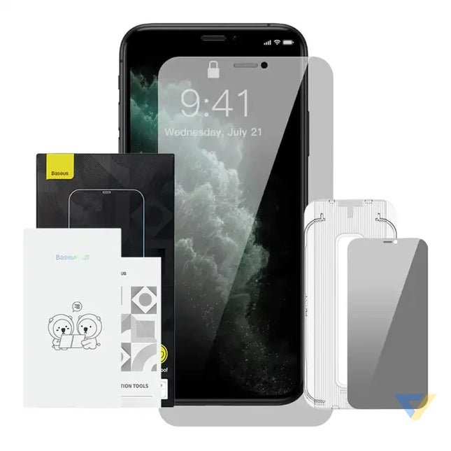 Baseus Crystal Privacy Protection Tempered Glass 0.3mm for iPhone X/XS For smartphones