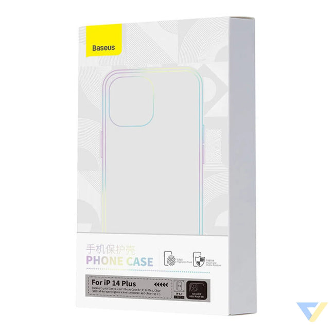 Baseus Crystal Series Case for iPhone 14 Plus + tempered glass Protective cases for smartphones