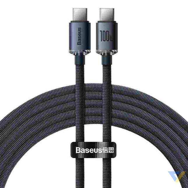 Baseus Crystal Shine cable USB C to USB C 100W 1.2m (black) USB C to USB C
