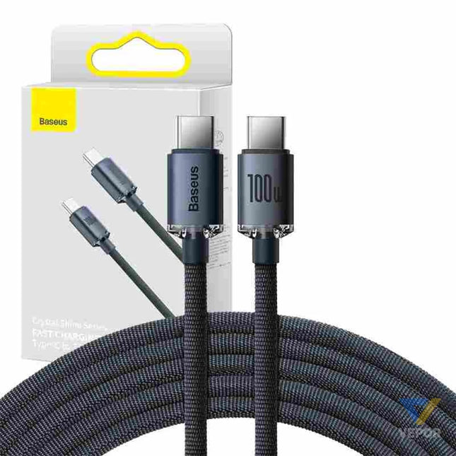 Baseus Crystal Shine cable USB C to USB C 100W 1.2m (black) USB C to USB C